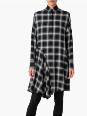 AKRIS Punto Dress Black & White Plaid Size 8